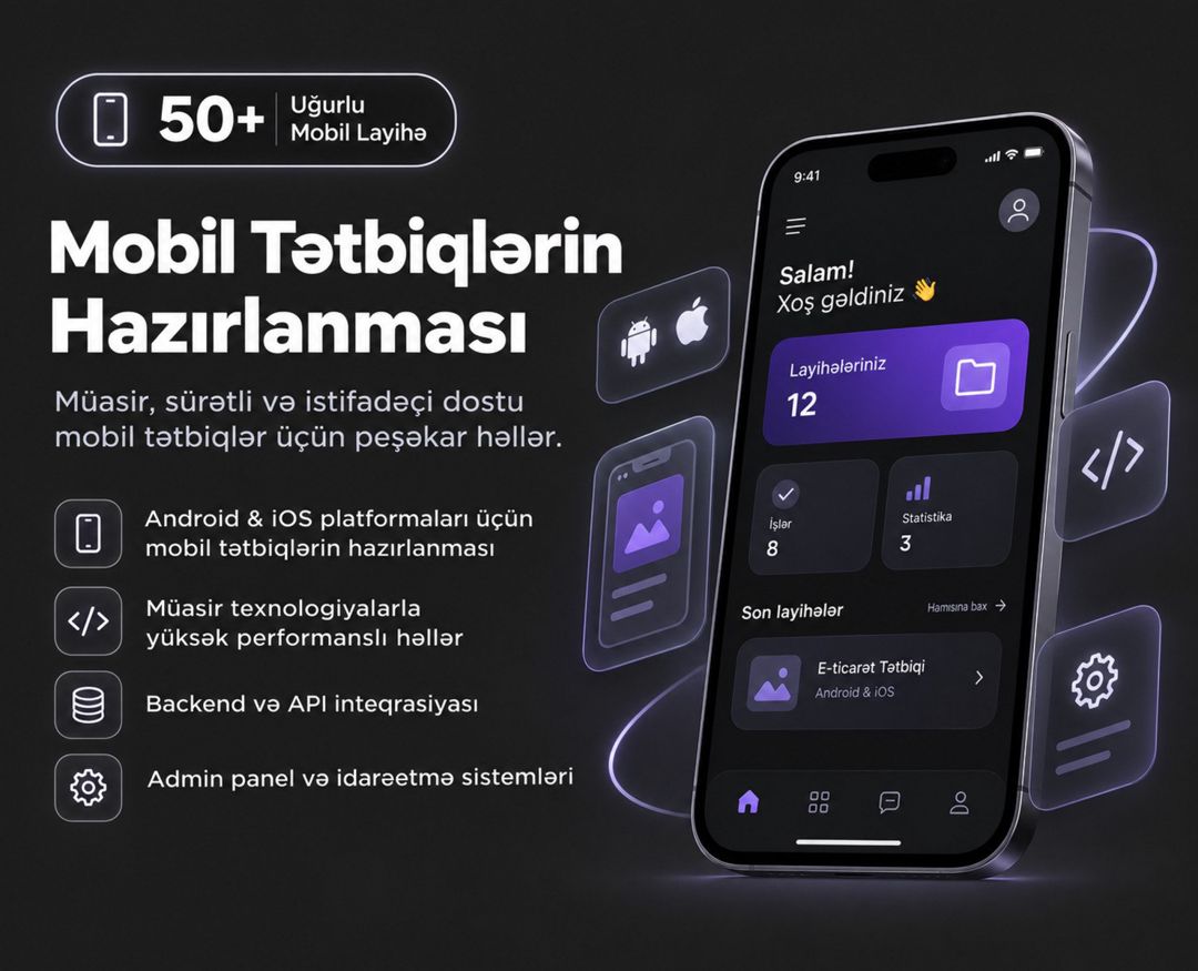 Mobil tətbiqlərin hazırlanması (Android & iOS) — Reklama, IT, marketing, Bakı (2)