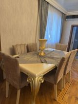 Yemək masası və 6 ədəd stul dəsti - Klasik-elit dizaynlı düzbucaqlı — Furniture
