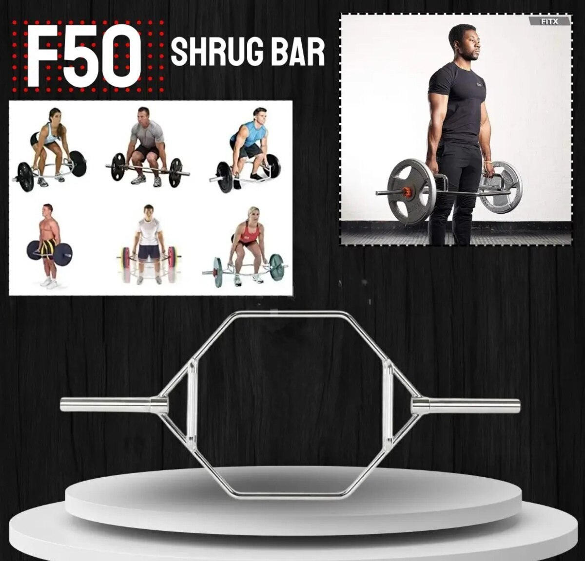 Peşəkar Olimpiya Hex Bar (Shrug Bar) 20 kq