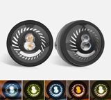 Universal dairəvi LED duman/aux farası – iki linzalı, çoxrəngli işıq — Spare Parts & Accessories