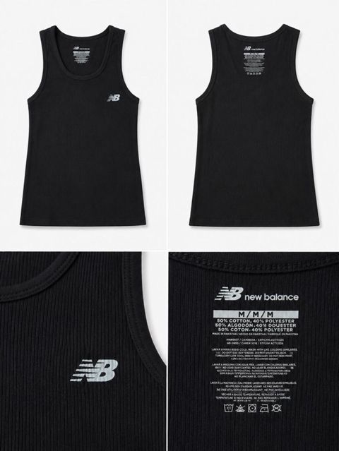 New Balance qolsuz köynək (tank top) kişi üçün – qara rəng