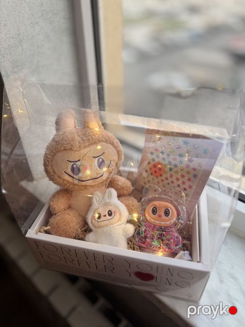 Labubu box 15azn saç aksesuarlari ve bir eded mişka