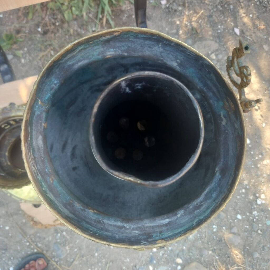 Məhsul: Pirinçdən qədim kömürlü samovar Təsvir: - Material: tam — Mallar, Astara (6)