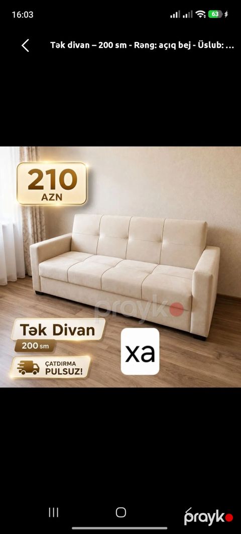 Divan, Yeni, Bazalı, Parça, Şəhərdaxili pulsuz çatdırılma