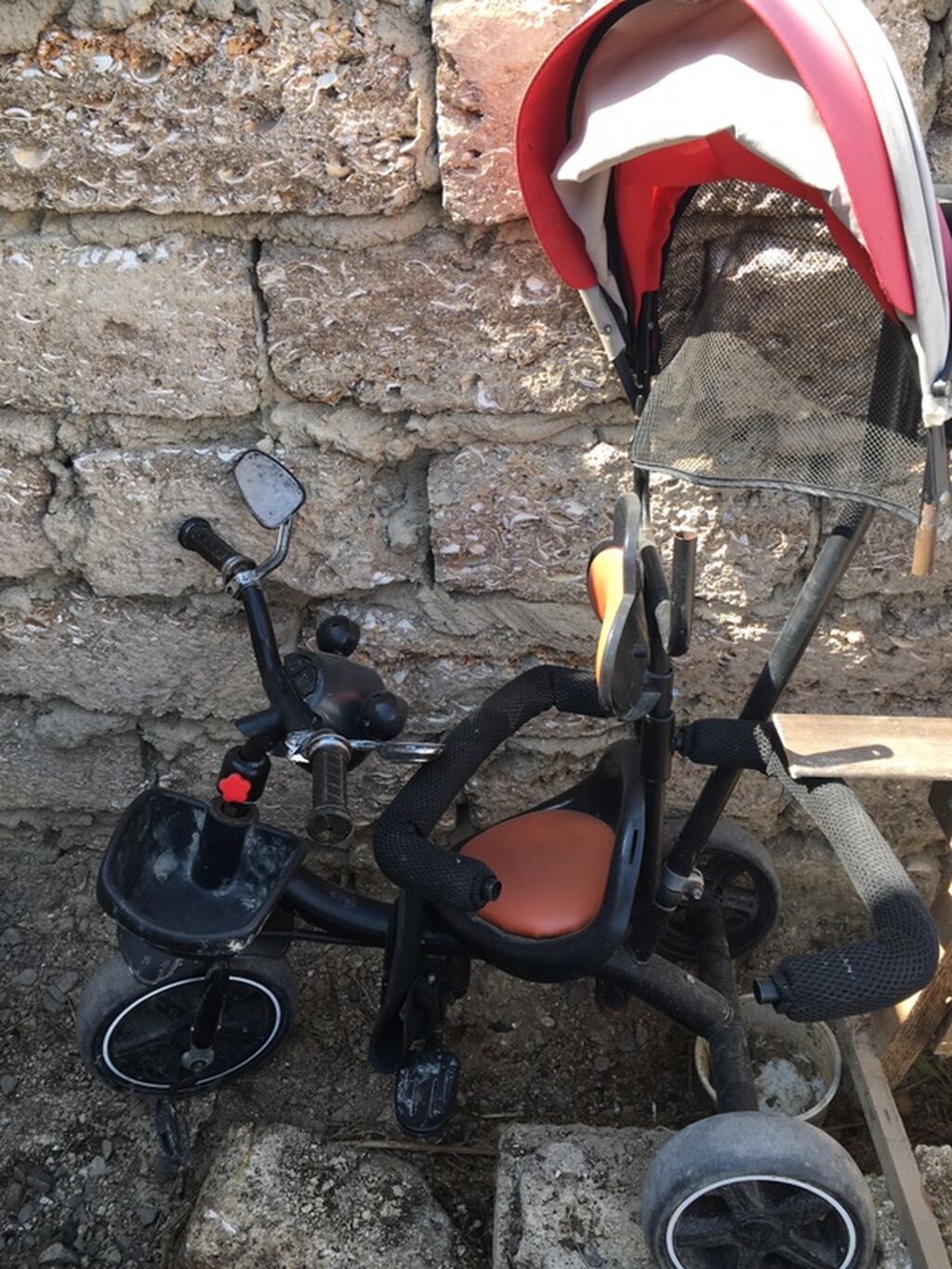 Uşaq üçtəkərli velosiped – valideyn idarəetməli model - Rəng: qara — Uşaq velosipedləri, Bakı (2)
