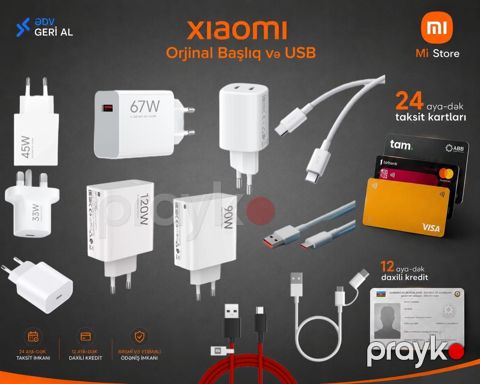 Adapter başlığı və USB "Xiaomi" — Bakı