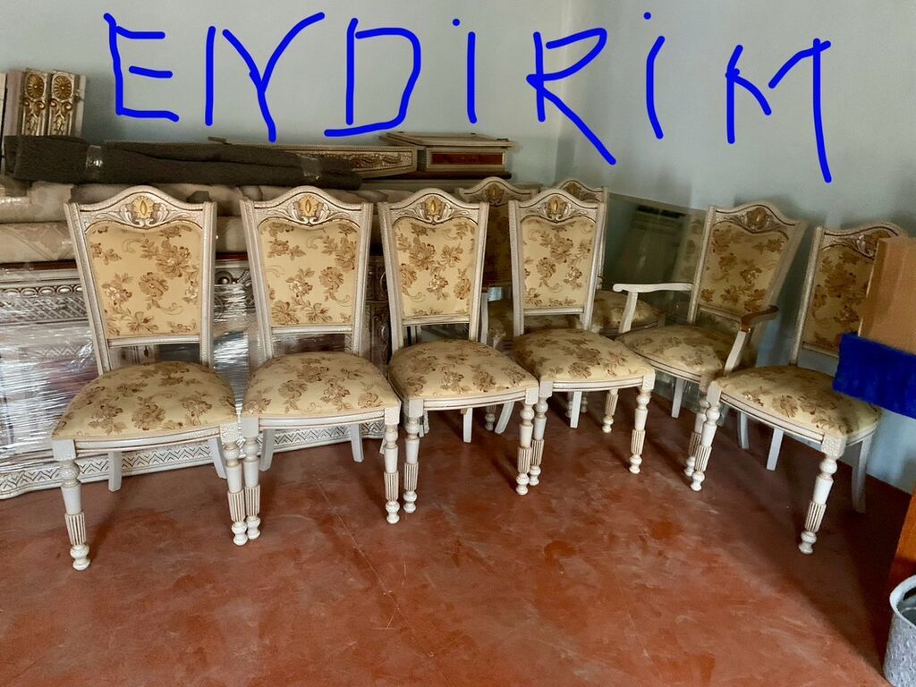 Klassik üslubda masa və 8 ədəd stul dəsti - Dizayn: Barokko/klassik — Mebel, Bakı (3)