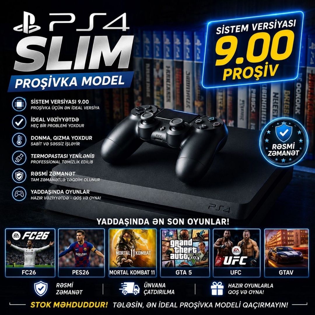 PlayStation 4 Slim 1TB — Elektronika, Bakı