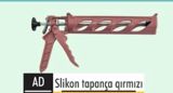 Silikon tapança – qırmızı rəng - Əl ilə işləyən, 310 ml‑ə qədər — Alətlər