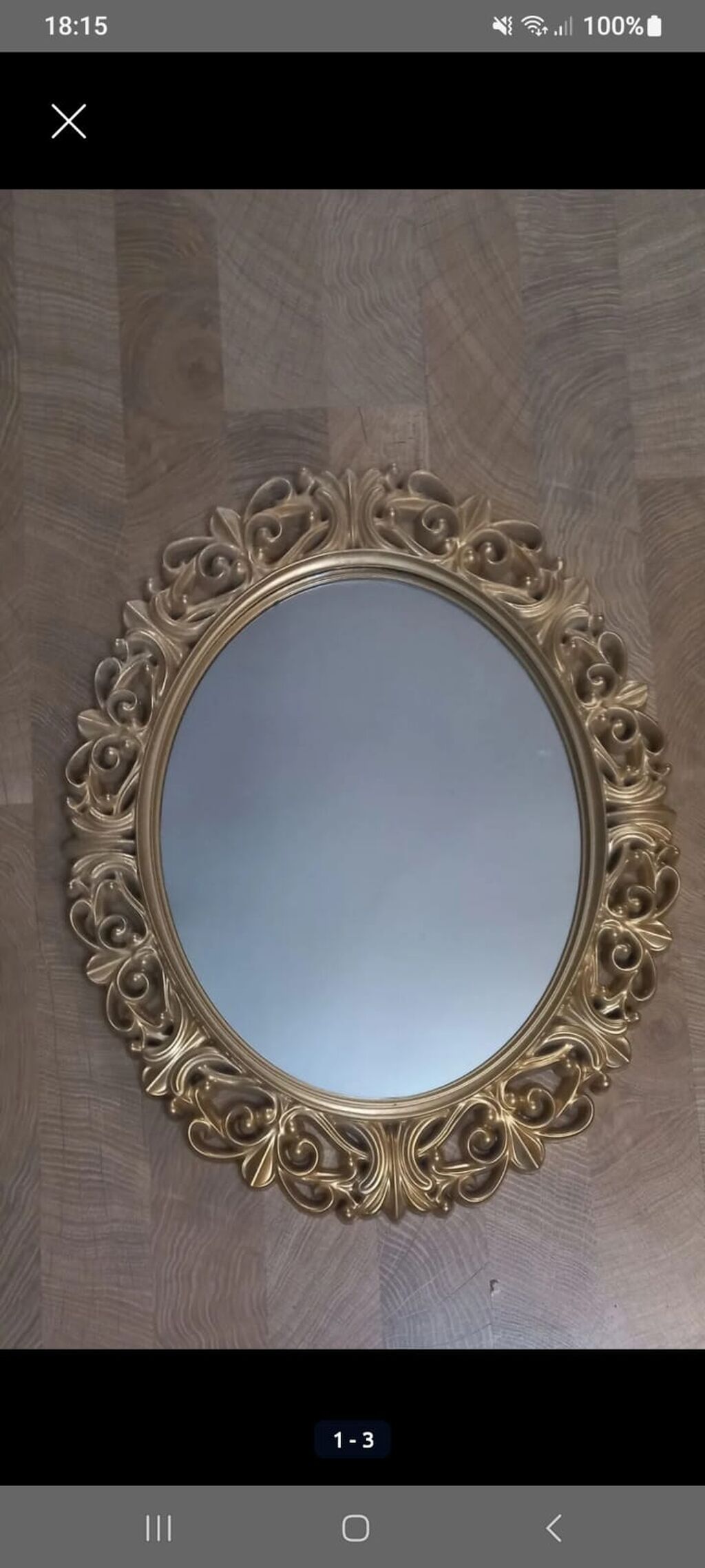 Güzgü Divar üçün, Oval, Dekorativ, Naxışlı — Mallar, Bakı (2)