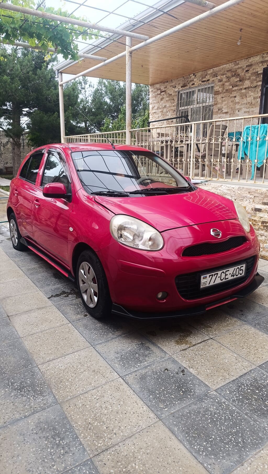 Nissan March (Micra) – qırmızı rəng, 5 qapılı hetçbek. Əsas — Avto, Bakı (5)