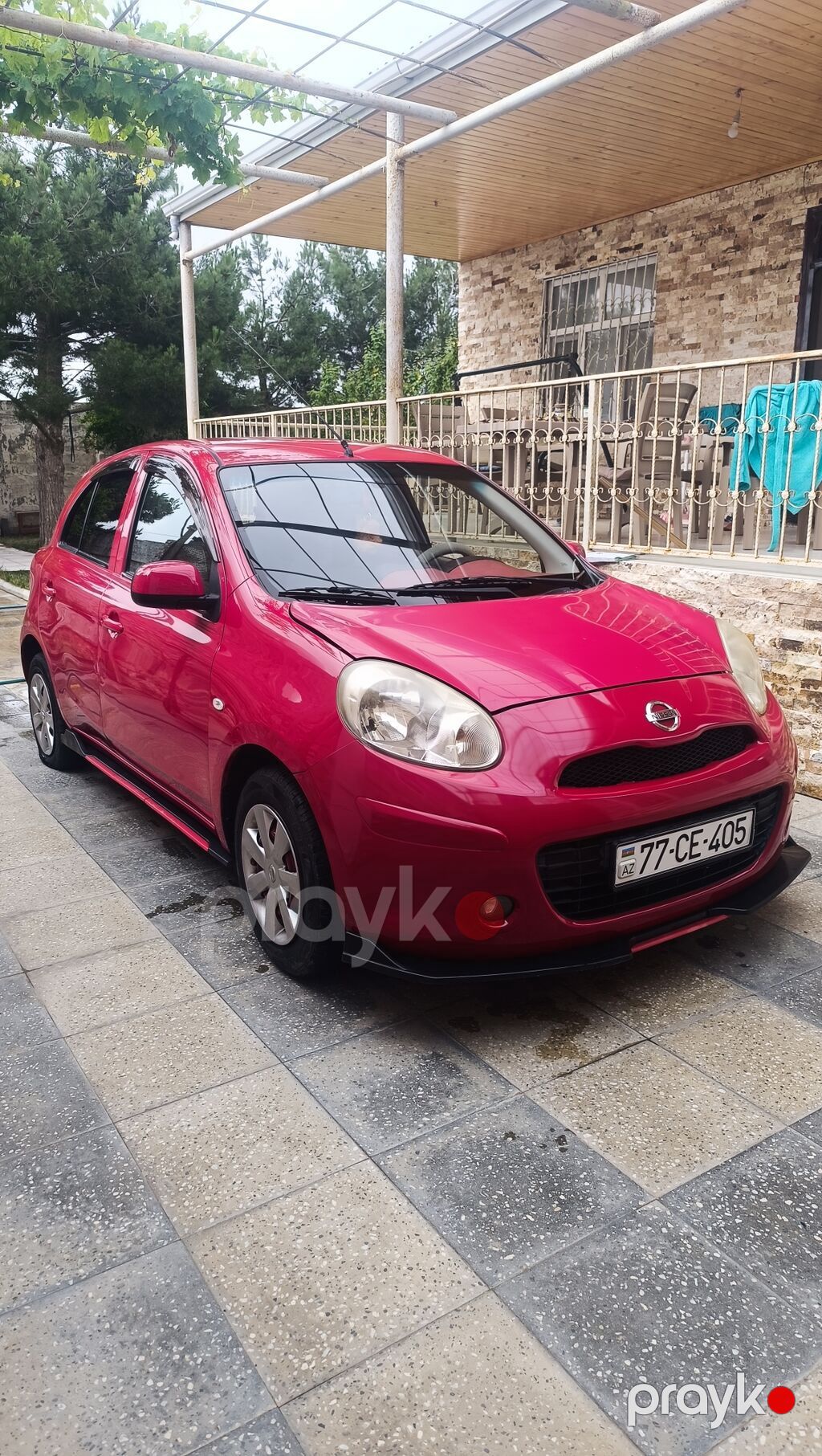 Nissan March (Micra) – qırmızı rəng, 5 qapılı hetçbek. Əsas 77-CE-405 — Avto, Bakı (5)