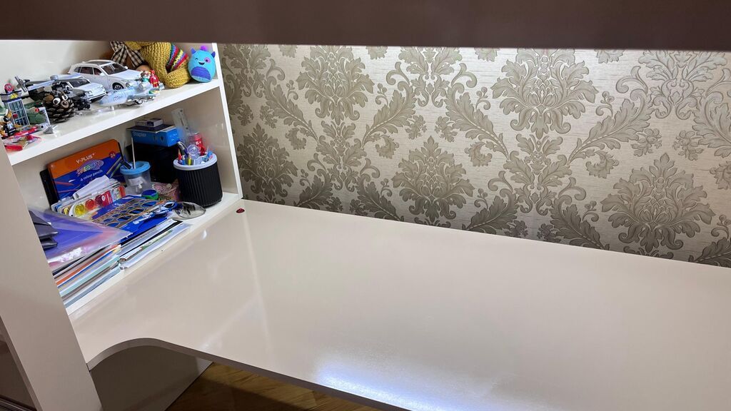 Uşaq otağı üçün loft tipli çarpayı və yazı masası komplekti — Mebel, Xırdalan (3)