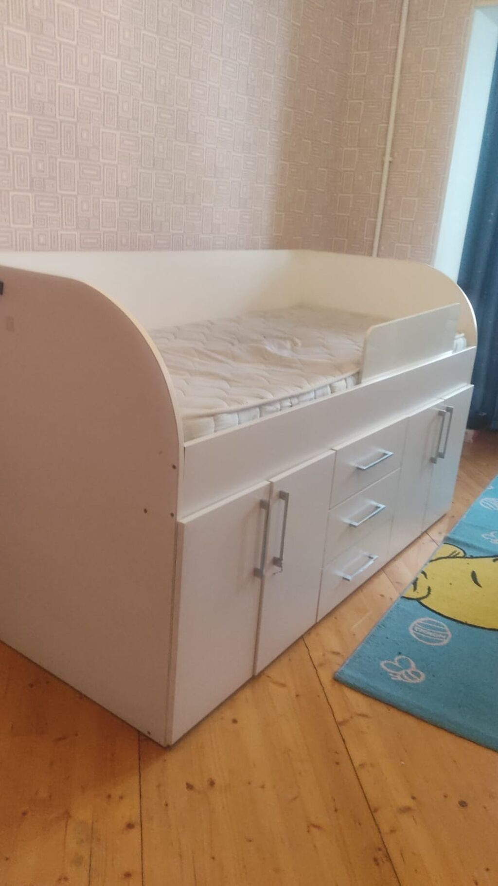 Uşaq üçün funksional çarpayı-dolab sistemi - Rəng: ağ - Üst hissə — Mebel, Bakı (4)