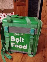 Bolt Food termo çatdırılma çantası (kuryer üçün) - Rəng: yaşıl/boz — Hatem Muradli