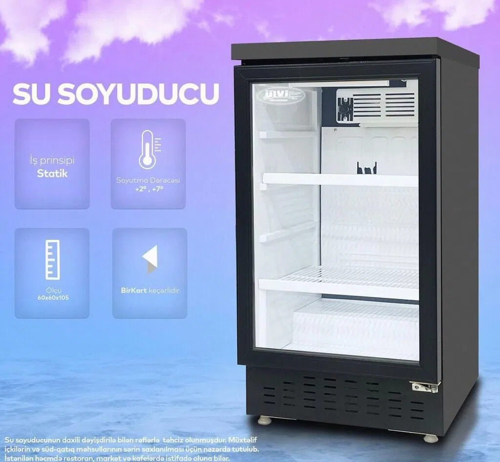 Su üçün soyuducu vitrin 105x60x60 sm — Vitrin soyuducular — Бизнес и оборудование