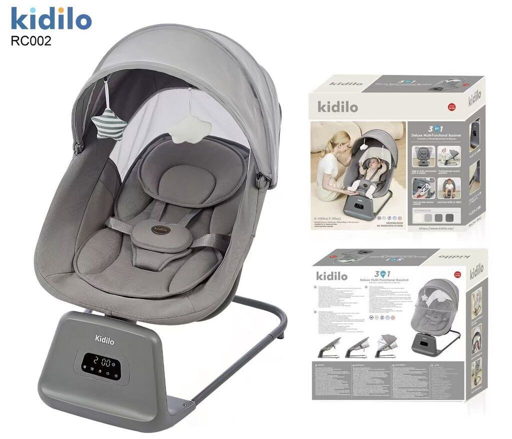 KIDILO RC002 Elektrikli Körpə Yelləncəyi — Elektrik yelləmə maşınları və şezlonqlər, Bakı (2)