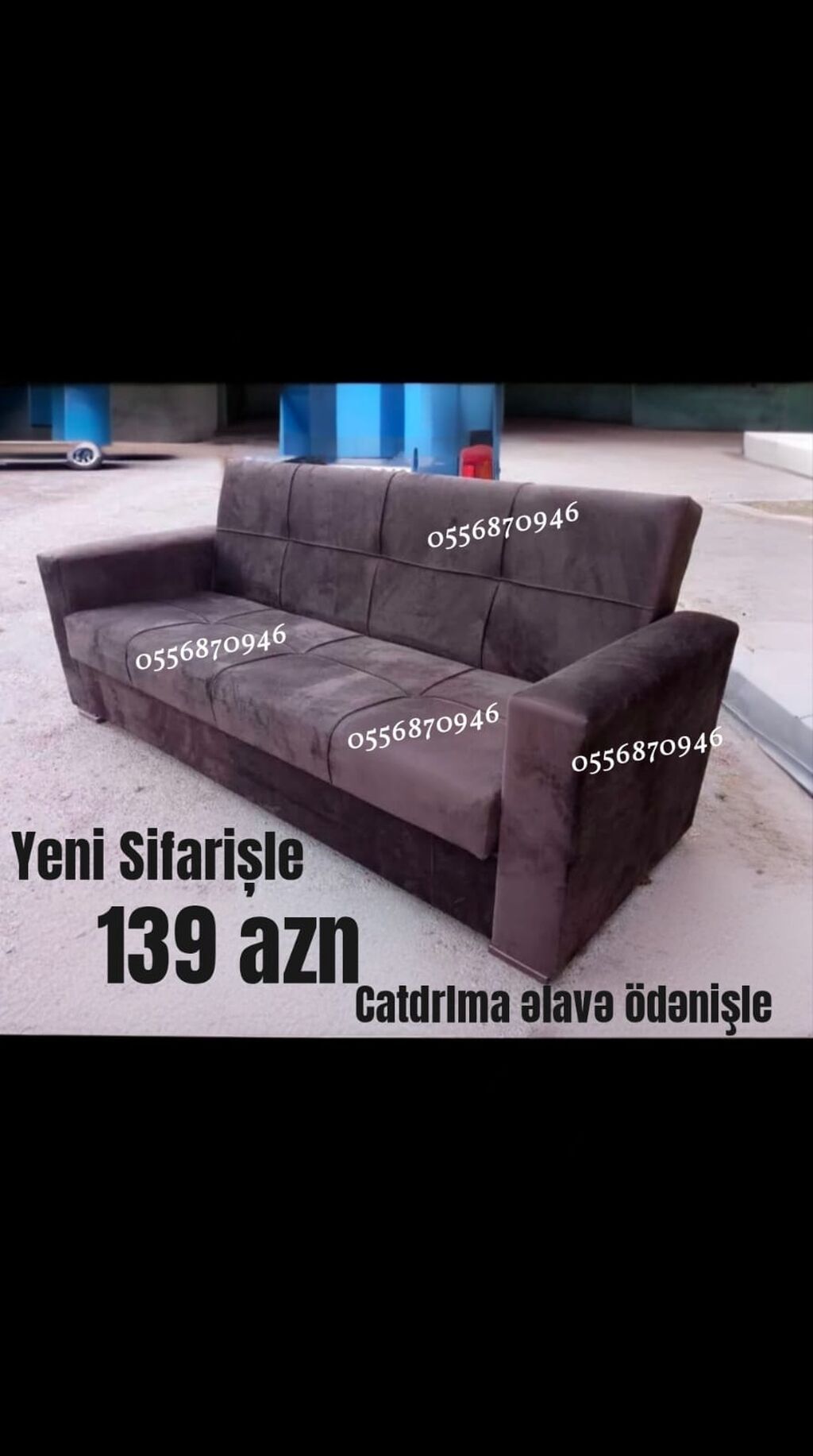 Divan, Yeni, Açılan, Bazalı, Parça, Ödənişli çatdırılma — Mebel, Bakı (8)
