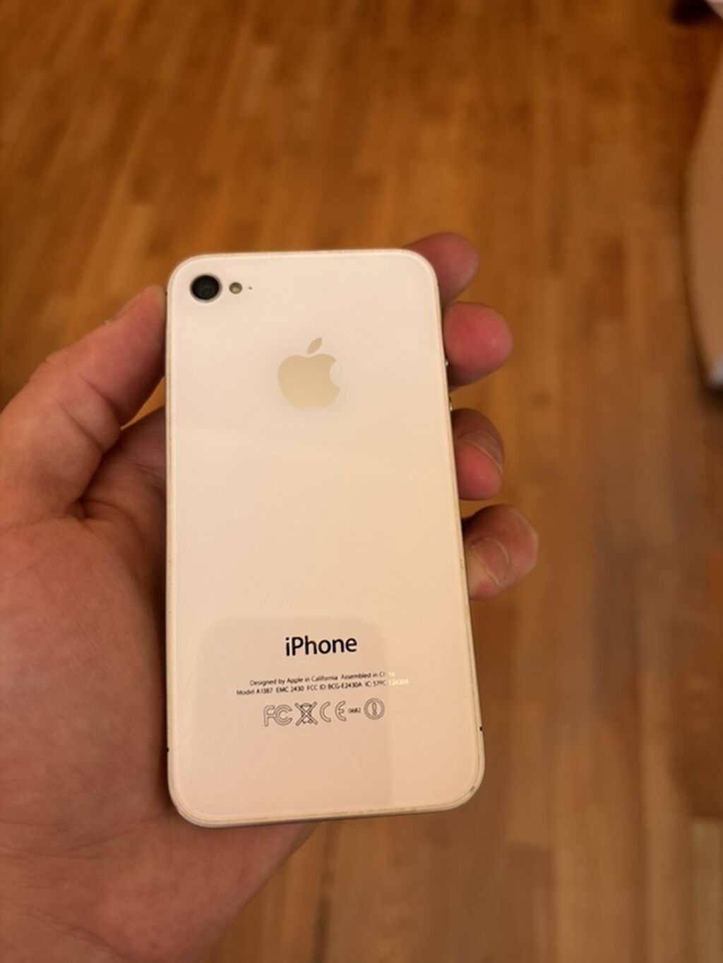 IPhone 4S, Ağ, Qırıq — Apple iPhone, Bakı (2)