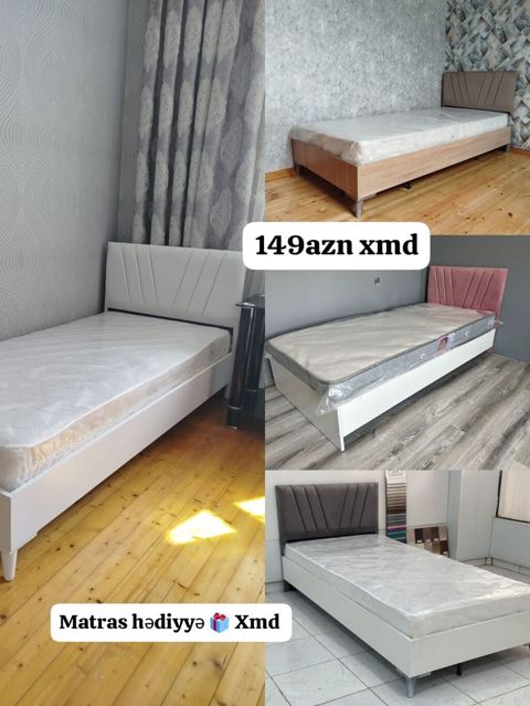 Tək nəfərlik müasir çarpayılar – sadə və zərif dizayn. Bir neçə başlıq
