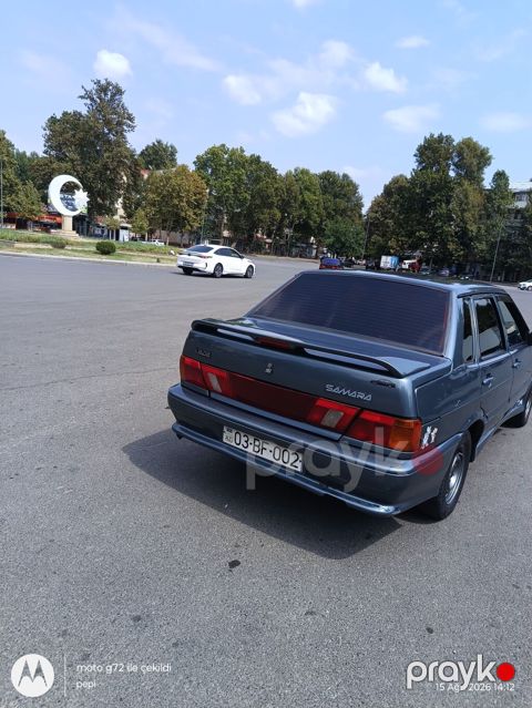 Lada Samara sedan - Kuzov: 4 qapılı sedan, boz/boz-yaşıl rəng - Model — Mingəçevir