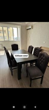 6 nəfərlik yemək dəsti - Tərkib: 1 ədəd düzbucaqlı masa + 6 ədəd stul — Ürünler