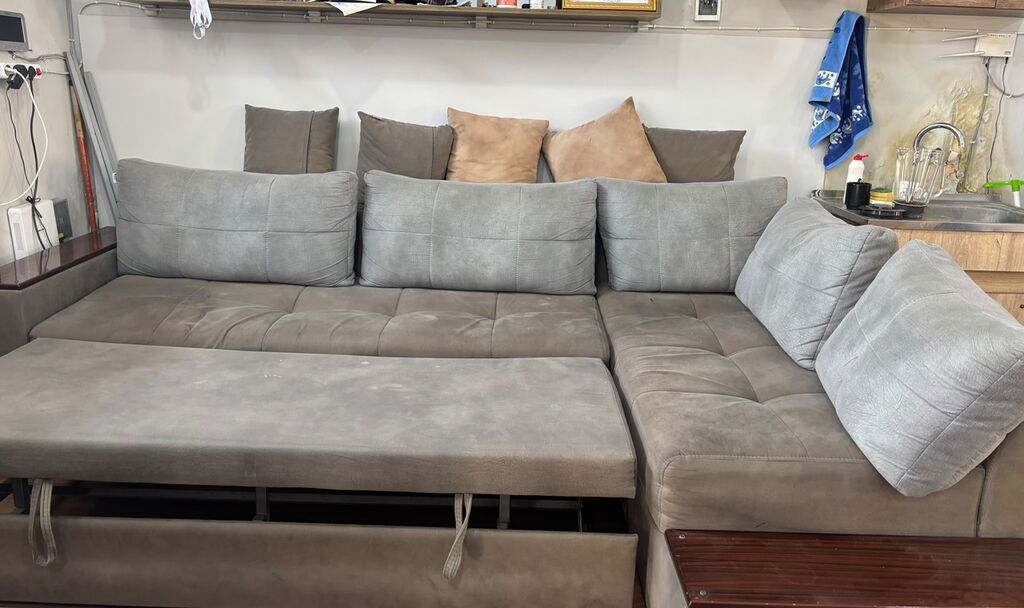 Divan-kravat, İşlənmiş, Açılan, Bazalı, Parça, Çatdırılma yoxdur — Mebel, Gəncə (3)