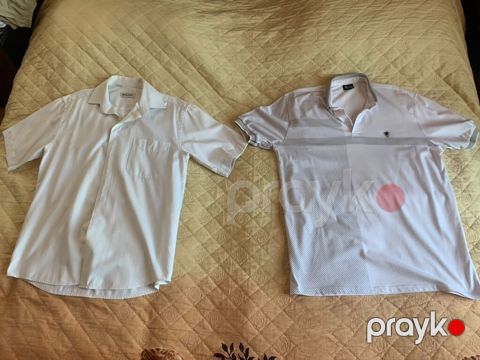 Kişi köynəkləri və polo futbolkalar – 3 ədəd dəst Məhsullar: - Ağ