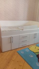Uşaq üçün funksional çarpayı-dolab sistemi - Rəng: ağ - Üst hissə — Goods