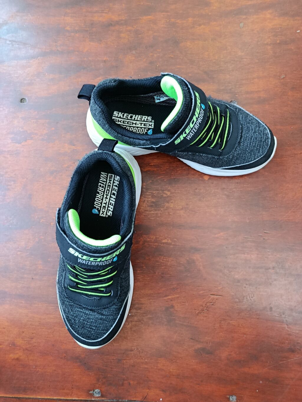 Skechers Skech-Tex Waterproof uşaq ayaqqabısı, ölçü 35, qara-yaşıl — Krossovkalar və kedilər, Bakı (3)