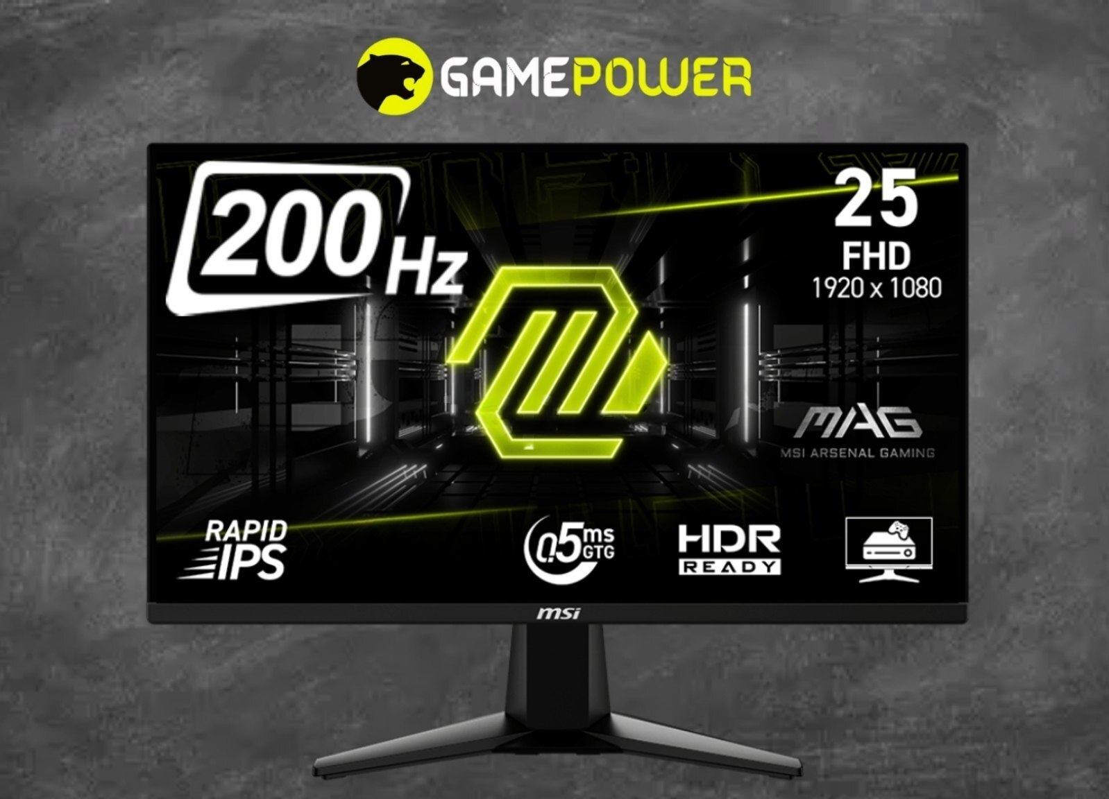 MSI MAG 255F E20 24.5" 200Hz Rapid IPS Monitor — Elektronika