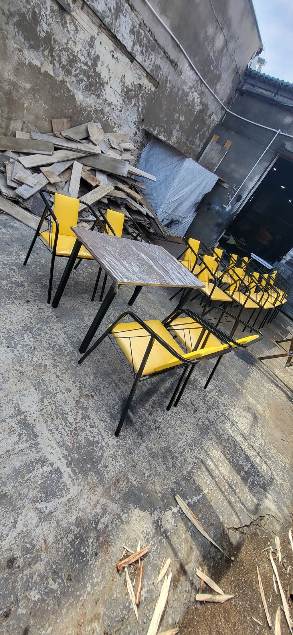 Mətbəx üçün, Yeni, Açılmayan, Dördbucaq masa, 4 stul — Mebel, Bakı (6)