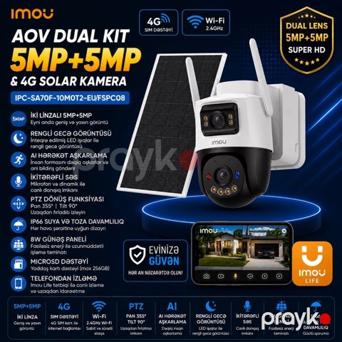 Günəş paneli 4g kamera 10mp günəş panelli — Bakı