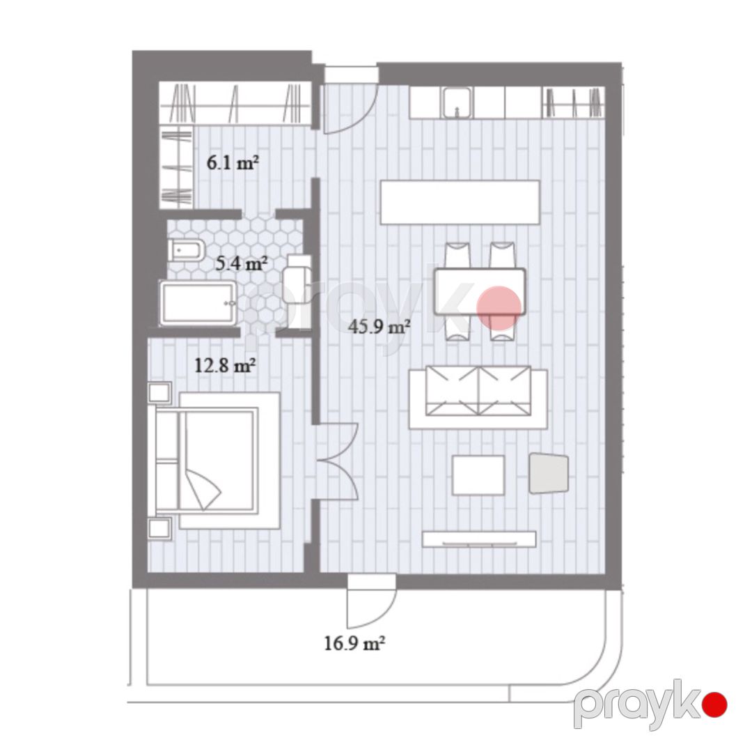 Satılır 2 otaqlı yeni tikili 102.2 m² — Mənzil, Bakı (8)