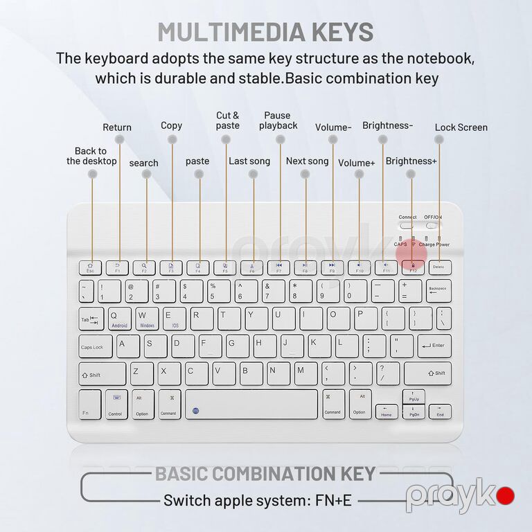 Bluetooth telefon klaviaturası (Ios Android Keyboard) — Elektronika, Bakı (8)