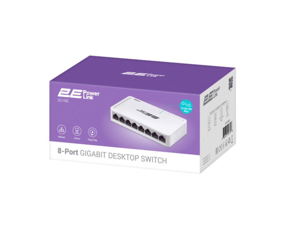 Switch "2E Gigabit 8-Port SG108C" — Şəbəkə və server avadanlığı, Bakı
