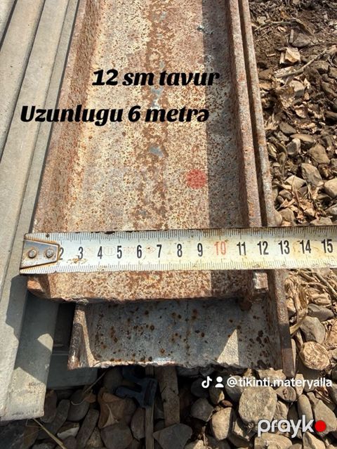 12 sm U profilli tavr metal şüa, 6 metr — Bakı
