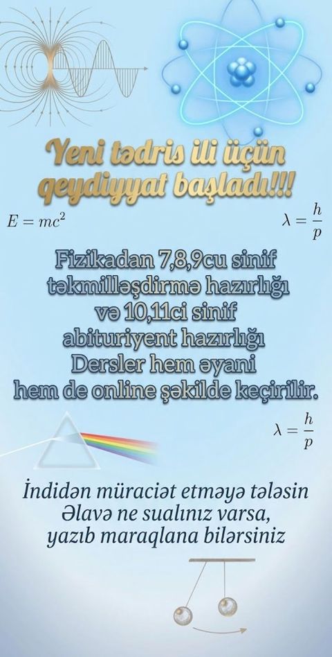 Repetitor, Fizika, Azərbaycan dili, Abituriyent hazırlığı