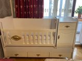 Oğlan və qız üçün, İşlənmiş, Dördbucaq, Beşik, Matras ilə, Yellənmə mexanizmsiz — Furniture
