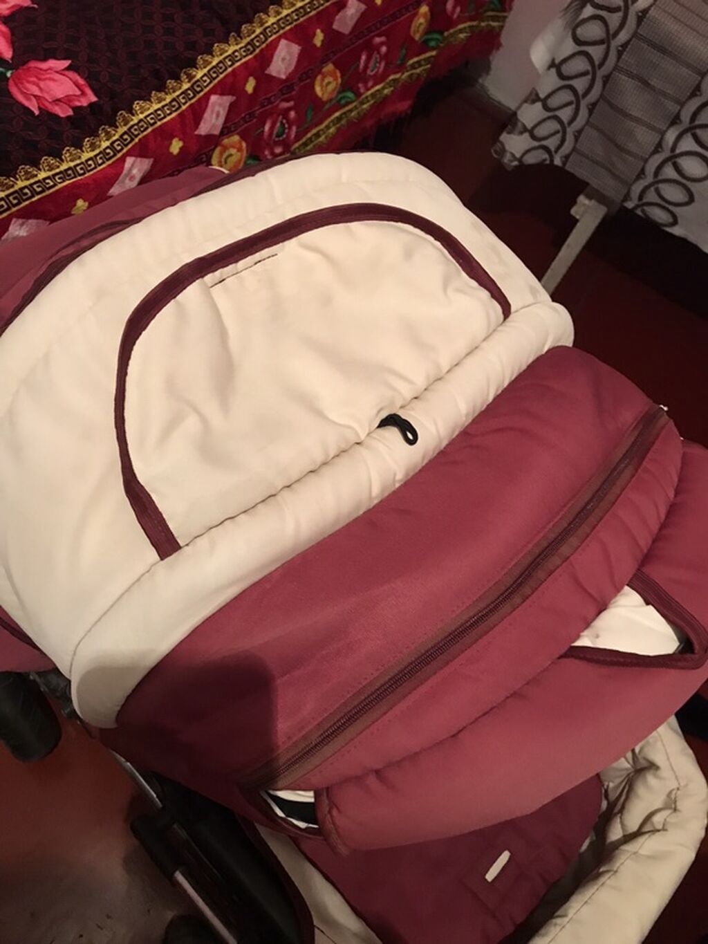 Uşaq arabası Baby Lux, 2-ü 1-də komplekt, bordo/krem — Uşaq nəqliyyatı, Bakı