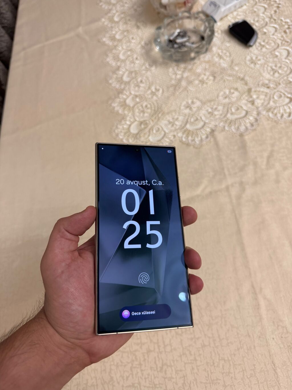 Samsung Galaxy S24 Ultra, 256 GB, rəng - Qızılı, Barmaq izi