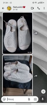 Açıq ağ rəngdə qadın sandal Ascalini Comfort — Qadın ayaqqabıları