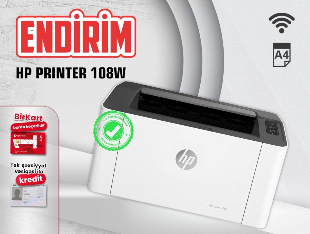 Printer "HP LaserJet 108w" — Elektronika, Bakı