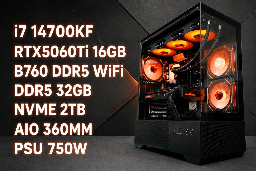 PC i7 14700KF RTX5060TI 16GB — Masaüstü kompüterlər, Bakı (2)