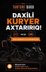 Kuryer tələb olunur — velosiped və ya moto — Доставка еды и продуктов