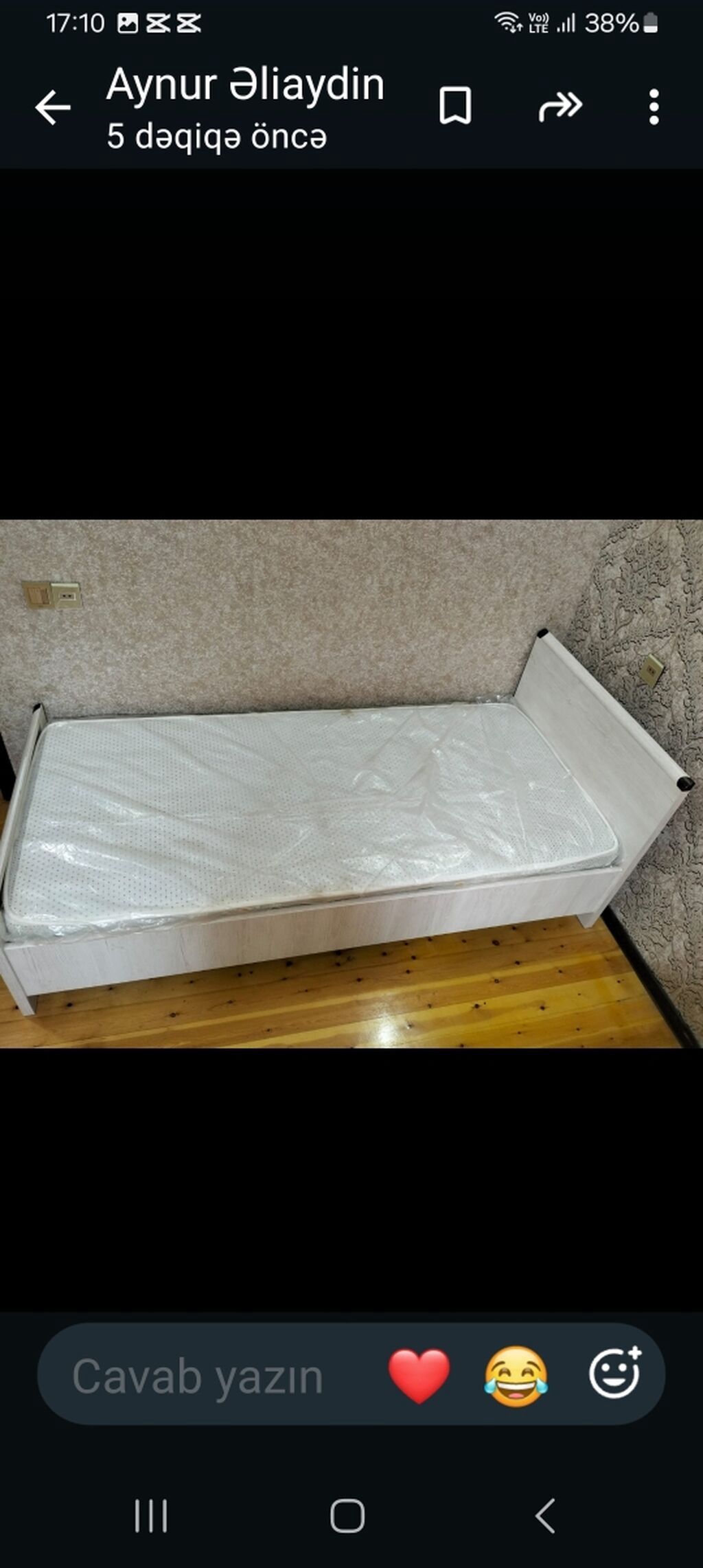 Yeni, Təknəfərlik çarpayı, Bazasız, Matras ilə, Siyirməsiz — Mebel, Mehdiabad (3)