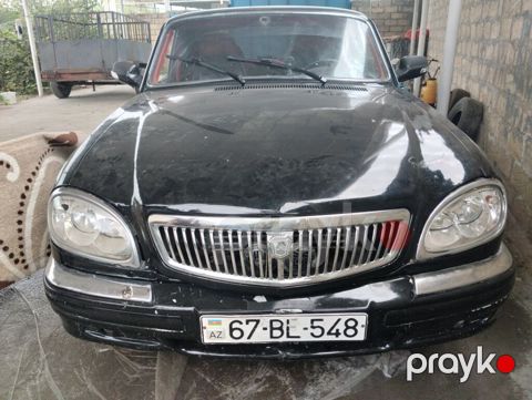 GAZ Volga 3110, qara rəng, sedan kuzov. Xüsusiyyətlər: - Klassik xrom