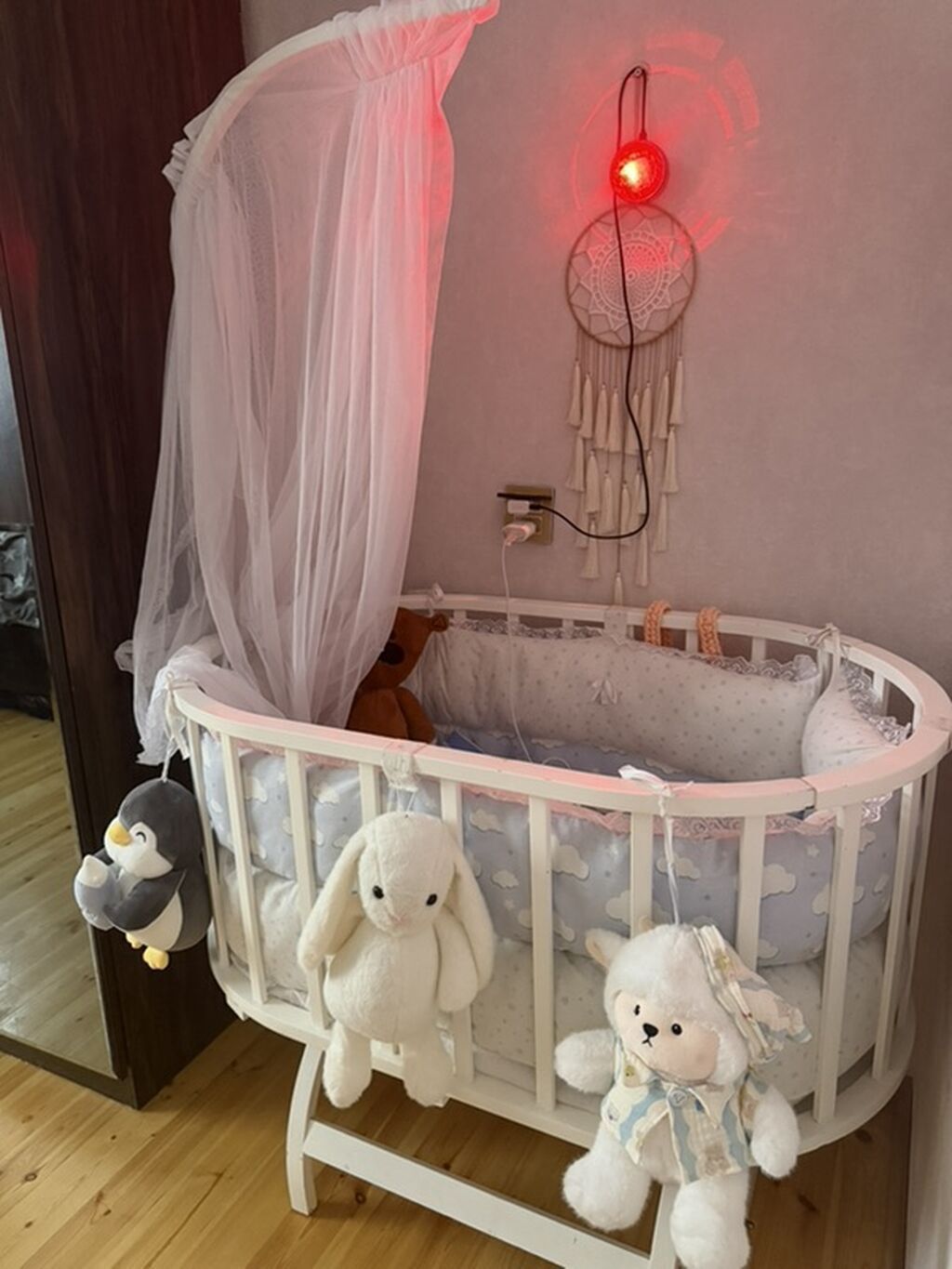 Oğlan və qız üçün, İşlənmiş, Yumru, Beşik, Dəst ilə, Matras ilə, Yellənmə mexanizmi ilə — Mebel, Sumqayıt (2)