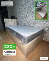 Çarpayı – 90×200 sm - Mexanizm: Açılan, bazalı (yuxarı qalxan çarpayı — Mebel