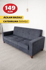 Açılan bazalı divan - Rəng: tünd boz - Mexanizm: açılır-yatacaq — Goods